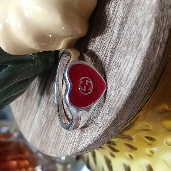 Gucci Jewelry - Gucci Enamel Heart Ring
